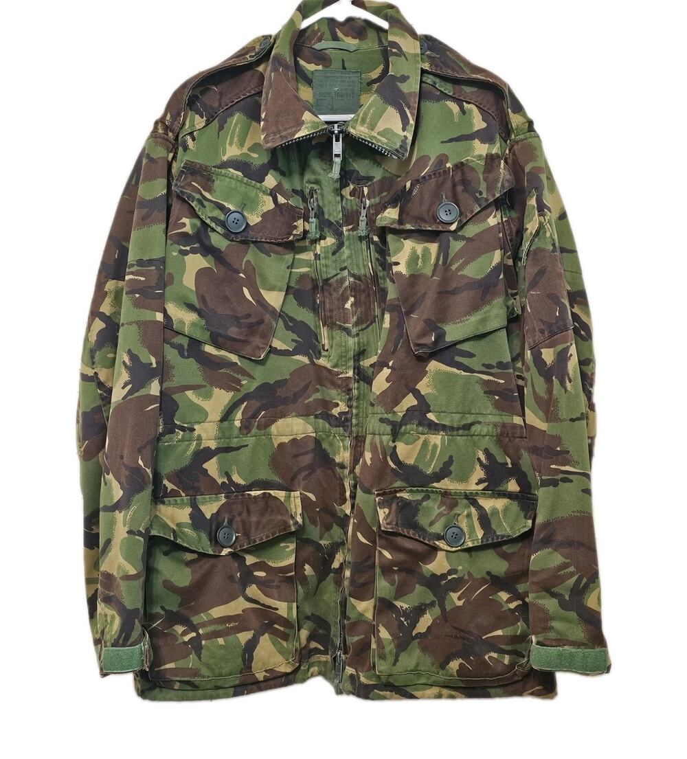 British Army DPM Combat Smock Jacket Camo Military Field Coat Vintage 180/112 XL